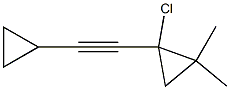 1-(Cyclopropylethynyl)-1-chloro-2,2-dimethylcyclopropane 结构式