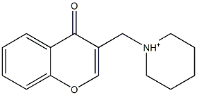 1-[(4-Oxo-4H-1-benzopyran-3-yl)methyl]piperidinium 结构式