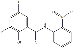 N-[2-Nitrophenyl]-2-hydroxy-3,5-diiodobenzamide 结构式