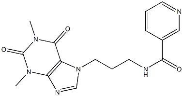 1,3-Dimethyl-7-[3-(nicotinoylamino)propyl]-1H-purine-2,6(3H,7H)-dione 结构式