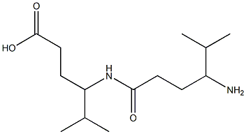 4-[(4-Amino-5-methylhexanoyl)amino]-5-methylhexanoic acid 结构式