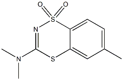 3-(Dimethylamino)-6-methyl-1,4,2-benzodithiazine 1,1-dioxide 结构式