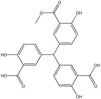 5,5',5''-Methylidynetris(2-hydroxybenzoic acid methyl) ester 结构式