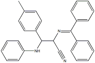 3-[Phenylamino]-3-(4-methylphenyl)-2-[(diphenylmethylene)amino]propanenitrile 结构式