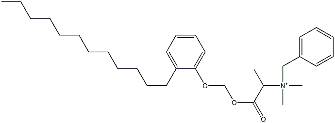 N,N-Dimethyl-N-benzyl-N-[1-[[(2-dodecylphenyloxy)methyl]oxycarbonyl]ethyl]aminium 结构式