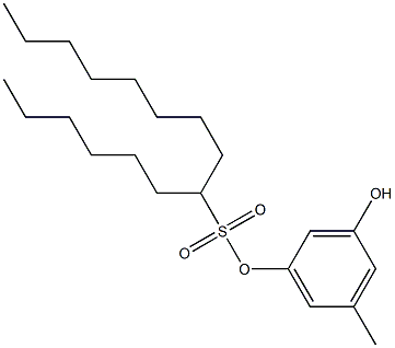 7-Pentadecanesulfonic acid 3-hydroxy-5-methylphenyl ester 结构式