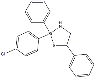 2-(4-Chlorophenyl)-2,5-diphenyl-1-thia-3-aza-2-silacyclopentane 结构式