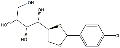 1-O,2-O-(4-Chlorobenzylidene)-D-glucitol 结构式