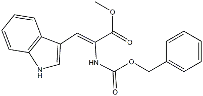 (Z)-2-[(Benzyloxycarbonyl)amino]-3-(1H-indol-3-yl)propenoic acid methyl ester 结构式