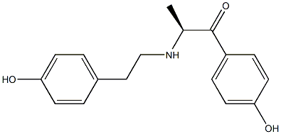 (S)-1-(4-Hydroxyphenyl)-2-[[2-(4-hydroxyphenyl)ethyl]amino]-1-propanone 结构式
