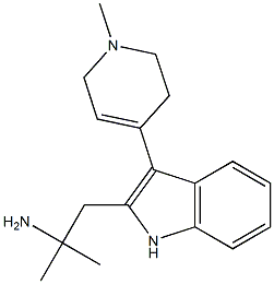 2-(2-Amino-2-methylpropyl)-3-(1-methyl-1,2,3,6-tetrahydropyridin-4-yl)-1H-indole 结构式