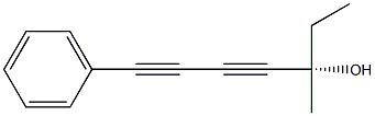[S,(-)]-3-Methyl-7-phenyl-4,6-heptadiyne-3-ol 结构式