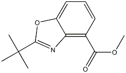 2-tert-Butylbenzoxazole-4-carboxylic acid methyl ester 结构式