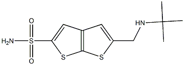 5-[(tert-Butylamino)methyl]thieno[2,3-b]thiophene-2-sulfonamide 结构式