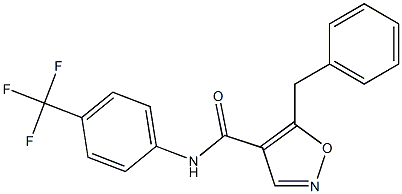 N-[4-(Trifluoromethyl)phenyl]-5-benzylisoxazole-4-carboxamide 结构式