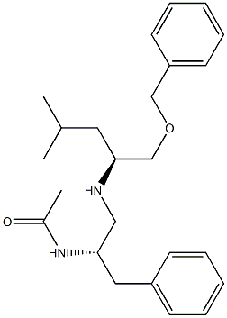 (2S)-3-Phenyl-N-[(1S)-1-(benzyloxymethyl)-3-methylbutyl]-2-(acetylamino)-1-propanamine 结构式