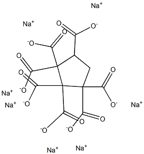 1,1,2,2,3,3,4-Cyclopentaneheptacarboxylic acid heptasodium salt 结构式