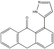 1-(1H-Pyrazol-5-yl)anthrone 结构式