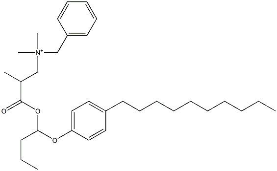 N,N-Dimethyl-N-benzyl-N-[2-[[1-(4-decylphenyloxy)butyl]oxycarbonyl]propyl]aminium 结构式