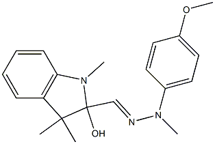 2-[[2-(4-Methoxyphenyl)-2-methylhydrazono]methyl]-1,3,3-trimethylindolin-2-ol 结构式