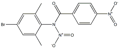 N-Nitro-N-(2,6-dimethyl-4-bromophenyl)-4-nitrobenzamide 结构式