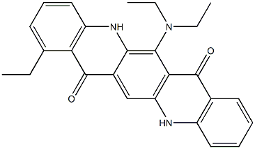 6-(Diethylamino)-1-ethyl-5,12-dihydroquino[2,3-b]acridine-7,14-dione 结构式