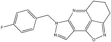 4,5-Dihydro-7-(4-fluorobenzyl)-7H-1-oxa-2,6,7,8-tetraaza-3H-cyclopent[d]acenaphthylene 结构式