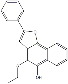 4-Ethylthio-2-phenylnaphtho[1,2-b]furan-5-ol 结构式