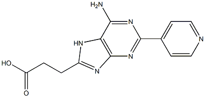 8-(2-Carboxyethyl)-2-(4-pyridinyl)adenine 结构式