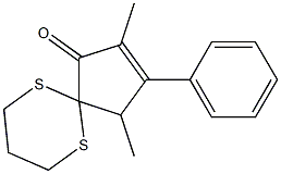 2,4-Dimethyl-3-phenyl-6,10-dithiaspiro[4.5]dec-2-en-1-one 结构式