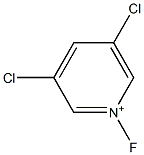 3,5-Dichloro-1-fluoropyridinium 结构式