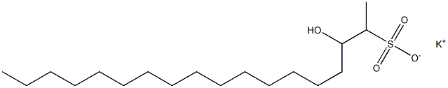 3-Hydroxyoctadecane-2-sulfonic acid potassium salt 结构式