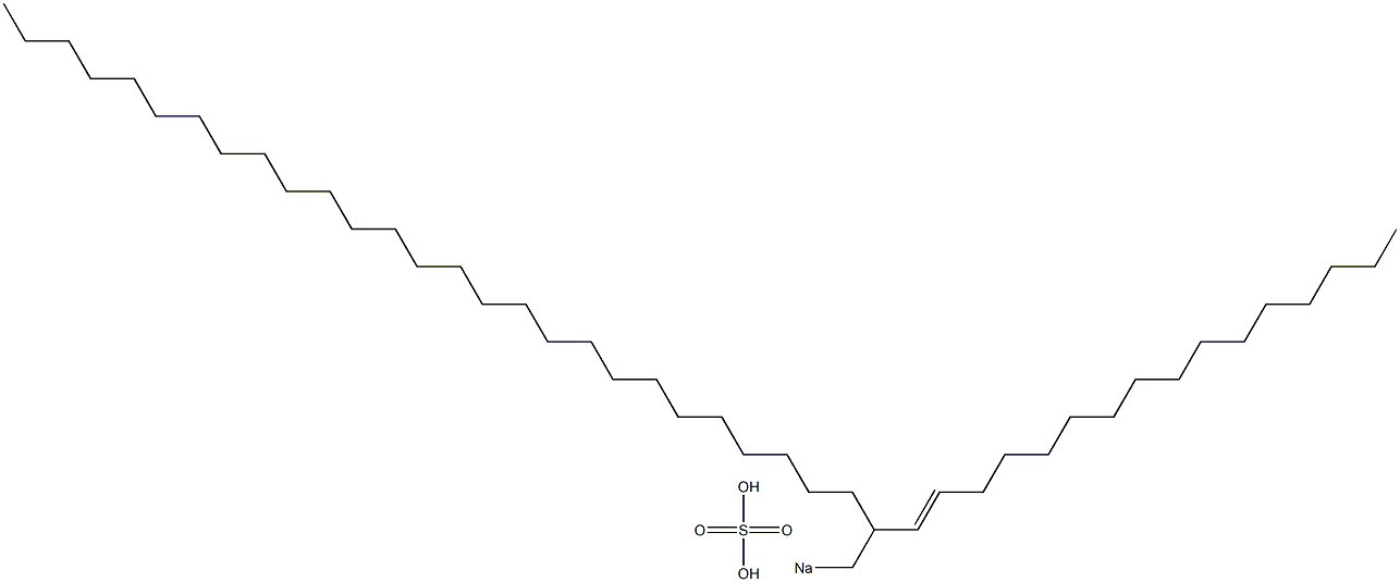 Sulfuric acid 2-(1-hexadecenyl)nonacosyl=sodium ester salt 结构式