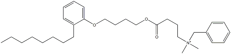 N,N-Dimethyl-N-benzyl-N-[3-[[4-(2-octylphenyloxy)butyl]oxycarbonyl]propyl]aminium 结构式