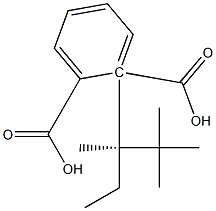 (-)-Phthalic acid hydrogen 1-[(R)-2,2,3-trimethylpentane-3-yl] ester 结构式