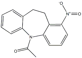 1-(1-Nitro-10,11-dihydro-5H-dibenz[b,f]azepin-5-yl)ethanone 结构式