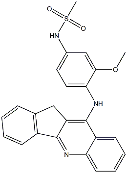 N-[3-Methoxy-4-[[11H-indeno[1,2-b]quinolin-10-yl]amino]phenyl]methanesulfonamide 结构式