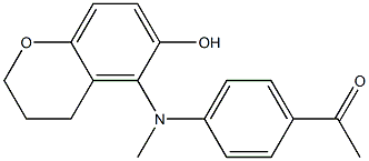 4'-[[(3,4-Dihydro-6-hydroxy-2H-1-benzopyran)-5-yl]methylamino]acetophenone 结构式