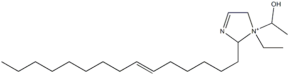 1-Ethyl-1-(1-hydroxyethyl)-2-(6-pentadecenyl)-3-imidazoline-1-ium 结构式