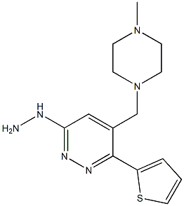 6-(2-Thienyl)-3-hydrazino-5-[(4-methyl-1-piperazinyl)methyl]pyridazine 结构式