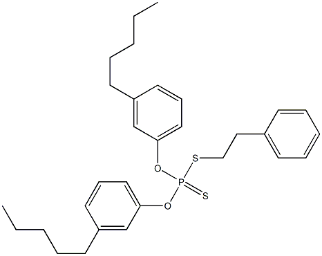 Dithiophosphoric acid O,O-bis(3-pentylphenyl)S-(2-phenylethyl) ester 结构式