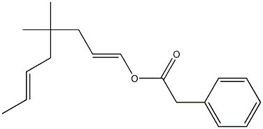 Phenylacetic acid 4,4-dimethyl-1,6-octadienyl ester 结构式