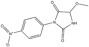 5-Methoxy-3-(4-nitrophenyl)imidazolidine-2,4-dione 结构式