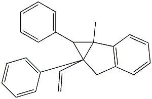 7-Vinyl-1a-methyl-1,6a-diphenyl-1,1a,6,6a-tetrahydro-1,6-methanocycloprop[a]indene 结构式