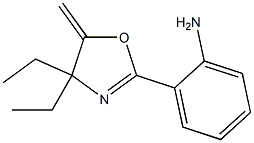 2-(2-Aminophenyl)-4,5-dihydro-4,4-diethyl-5-methyleneoxazole 结构式