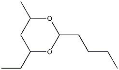 2-Butyl-4-ethyl-6-methyl-1,3-dioxane 结构式