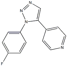 1-(4-Fluorophenyl)-5-(4-pyridyl)-1H-1,2,3-triazole 结构式