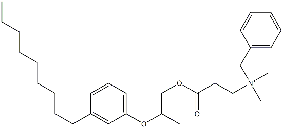 N,N-Dimethyl-N-benzyl-N-[2-[[2-(3-nonylphenyloxy)propyl]oxycarbonyl]ethyl]aminium 结构式