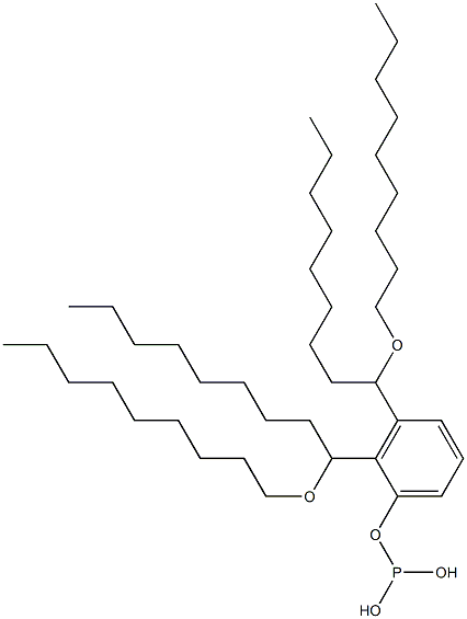 Phosphorous acid bis[1-(nonyloxy)nonyl]phenyl ester 结构式