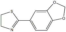 2-(3,4-Methylenedioxyphenyl)-4,5-dihydrothiazole 结构式